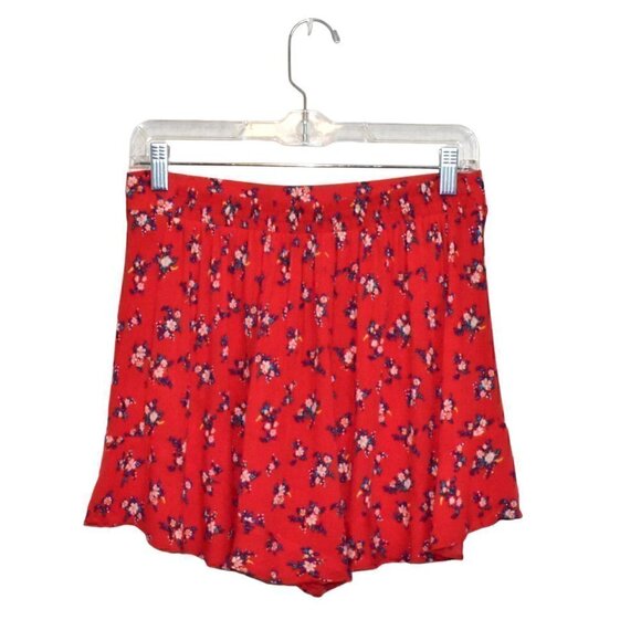American Eagle Outfitters Red Floral Flouncy Shorts Size M - Picture 2 of 8
